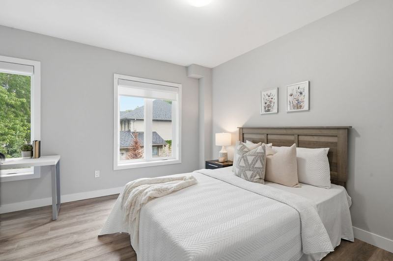 Furnished student bedroom with private ensuite