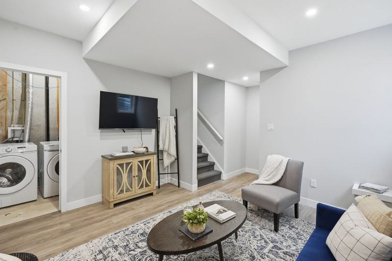 Lower level with laundry